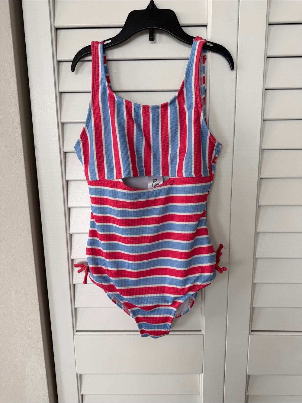 art class Pink and Blue Striped One-Piece Swimsuit